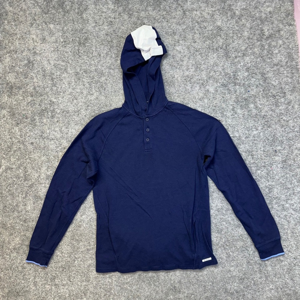 Polo Ralph Lauren Hooded Henley Kids XL Navy Blue Big Pony Logo Long Sleeve